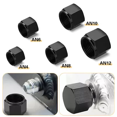 AN 4/6/8/10/12 Female Flare Fitting Cap Block Off Nut Aluminum For Fuel Systems • $5.39