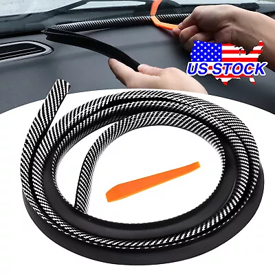 Rubber Car Carbon Fiber Car Dashboard Gap Filling Sealing Strip Accessories 1.6M • $9.49