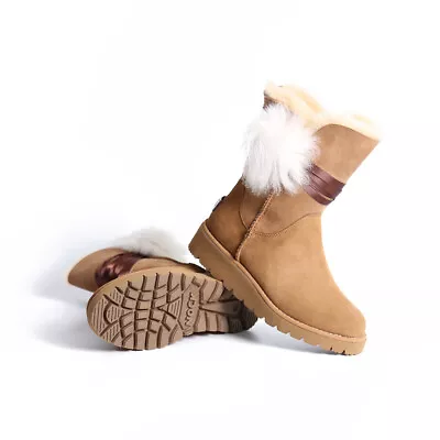 Womens UGG Boots 3/4 Mink Hairball Classics Water Resistant Australian Sheepskin • $65.99