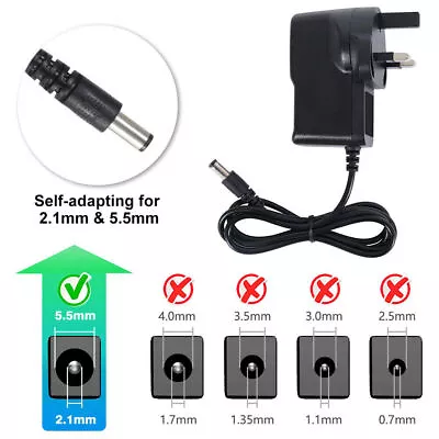 9v Power Supply UK 9v Adaptor 9v Charger 9-Volt Power Supply 9V 1A AC/DC UK PLUG • £4.39