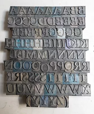 Letterpress 72 Point Metal Typeface Upper Case Italics. • £25
