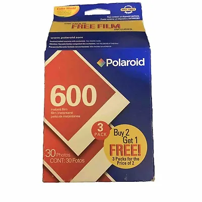 POLAROID 600 INSTANT CAMERA FILM - 3 PACK Sealed- 30 PHOTOS Expired 05/05 • $29.99