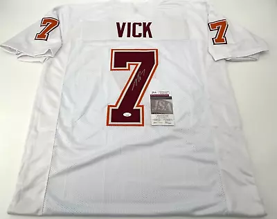 Michael Vick Virginia Tech Signed Custom White Jersey Jsa Witness Coa Vt Hof • $86.96