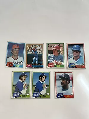 1981 Topps Mixed Lot Of 7 All Star Legends  • $2.75