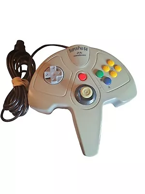 N64 Nintendo 64 N64 Wired Superpad 64 Game Controller Grey  • $8