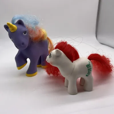 My Little Pony Christmas Stocking And Remco 1989 Purple Unicorn Rainbow Mane • $16