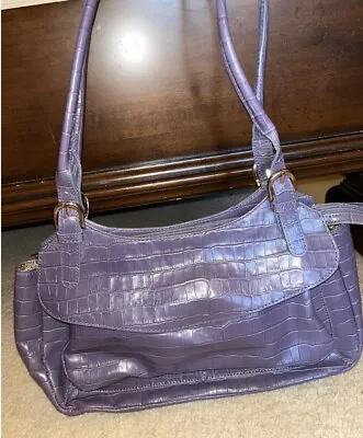 Maxx New York Purple Faux Leather Shoulder Bag • $9