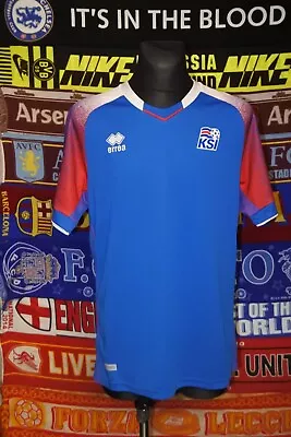 5/5 Iceland Adults XXL 2018 MINT Home Football Shirt Jersey Soccer Skjorta • £65.99