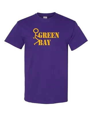 Minnesota Vikings Men's Super Soft FuckGreen Bay Stick Man T-Shirt • $11.95