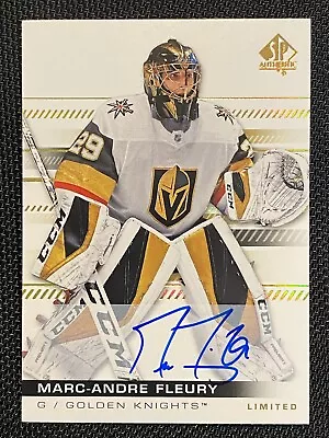 Marc Andre Fleury 19-20 SP Authentic Limited On-Card Auto  • $99.99