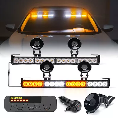 32 LEDs Traffic Advisor Strobe Light Bars Emergency Visor Hazard Warning Light • $61.09