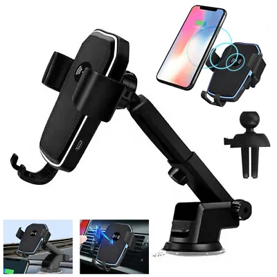 Fast Wireless Car Charger Automatic Clamping Mount Air Vent Phone Holder Bracket • $13.83