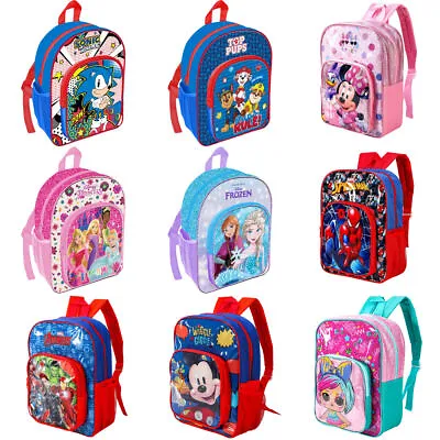 Boys Girls Deluxe Backpack Kids Character Rucksack Junior Toddlers School Bag • £10.95