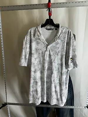 Travis Matthew Bears Best Las Vegas Gray Floral Golf SHORT SLEEVE POLO SHIRT 2XL • $11