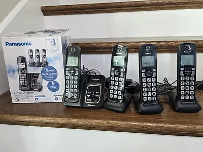 Panasonic KX-TGD560 Link Cell Bluetooth Cordless Phone System With 4 Handsets • $35