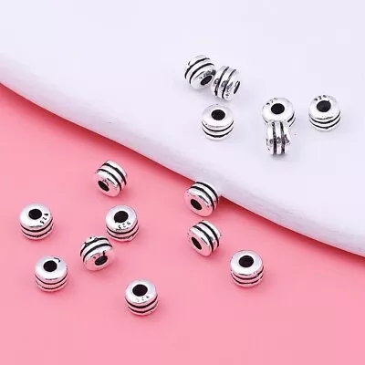 10pcs Sterling Silver Loose Beads Spacer Beads Bracelet Necklace DIY Accessory • $3.96