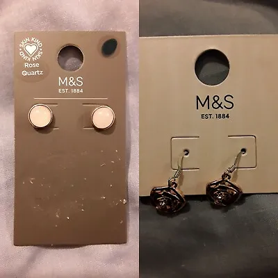 M & S 2 Pairs Earrings BNWT • £5.49