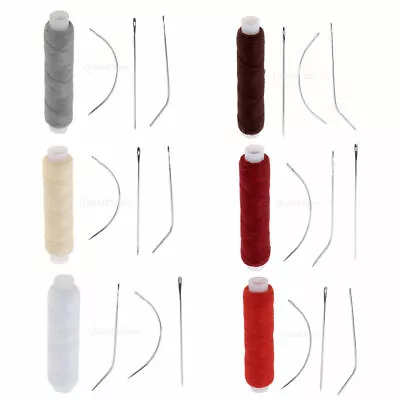 Strong Hair Weft Sewing Decor Thread W/ I/C/J Needles For Hair Extension • £4.04