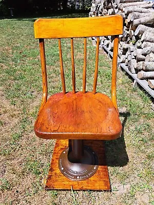 Antique Chandler Chair Co Boston The Roulstone  Students Seat Patent 1893 • $99.99