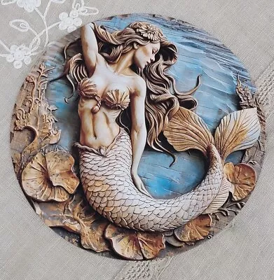 Victorian Trading Co Metal The Mermaid Cove Siren Of The Sea Round Sign 3B • $24.95