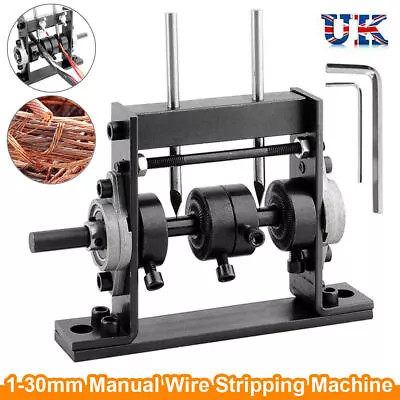 1mm-30mm Manual Wire Stripping Machine Scrap Copper Recycle Tool Cable Stripper • £19.99