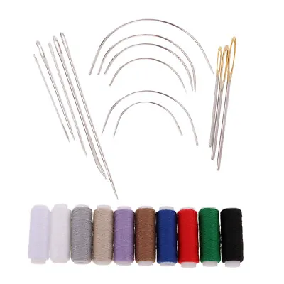 £7.73 • Buy Hand Repair Kit Upholstery Carpet Leather Curved   Thread  