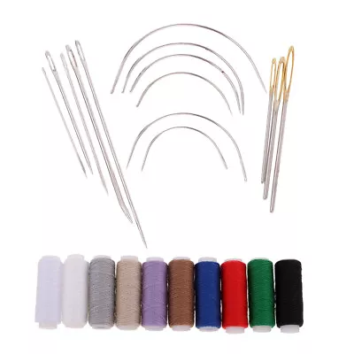 £7.73 • Buy Hand Repair Kit Upholstery Carpet Leather Curved   Thread  