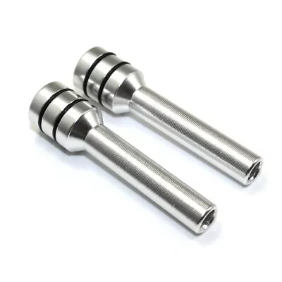 2 Silver Chrome Aluminum Interior Door Lock Knobs Pins For Car-Truck-HotRod • $7.95