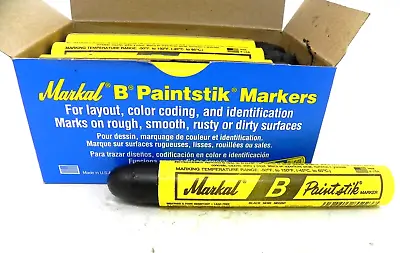 (PACK OF 12) Markal 80220-B Paintstik Solid Paint Marker Crayon Black (HR) • $24.99