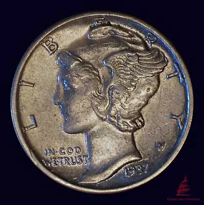 1937-D Mercury 10 Cents • $21.99