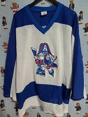 Vintage 90s Milwaukie Admirals Hili White Jersey IHL Large  • $199.99