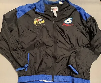 Checkered Flag Sports Mens 3X Mark Martin 6  Zip Up Racing Jacket Blue & Black • $49.99