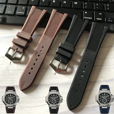 £33.64 • Buy Rubber Silicone Watch Strap Fit For PATEK PHILIPPE Nautilus Series Watch Band