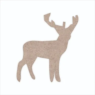 Wooden Deer Craft Shape MDF Blank Embellishment Laser Cutout Decoration Ornament • £0.99