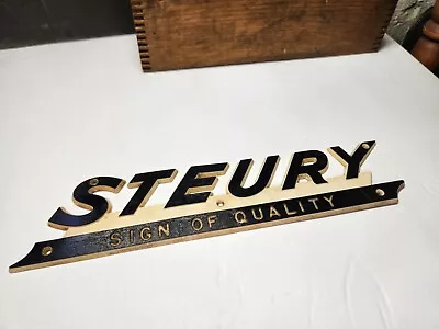 Vintage Steury Sign Of Quality Boating  1960s Advertising Sign • $9.95