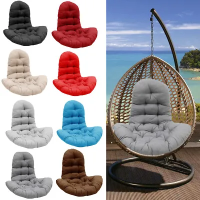 Replacement Hanging Egg Chair Thick Seat Pad Swing Hammock Cushion Pillow W/ Zip • £18.94