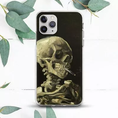 Van Gogh Skeleton With Cigarette Case For IPhone X SE 11 12 13 14 15 Pro Max XR • $13.49