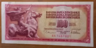 YUGOSLAVIA - 1978 - 100din One Hundred Dinar 'Peace Statue' Banknote IM/KB P90a • £1.99