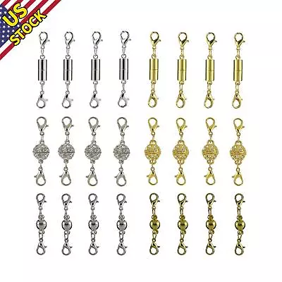 Strong Magnetic Lobster Clasps Assortment Jewelry Necklace Converter Extender • $13.96