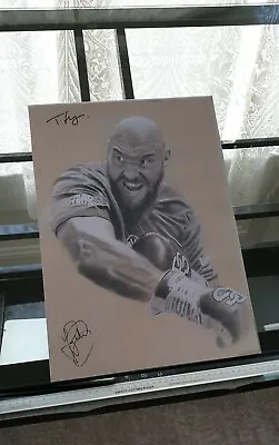 Tyson Fury Gypsy King Signed Hand Drawn Art Print A3 Wall Poster Boxing Picture • £25