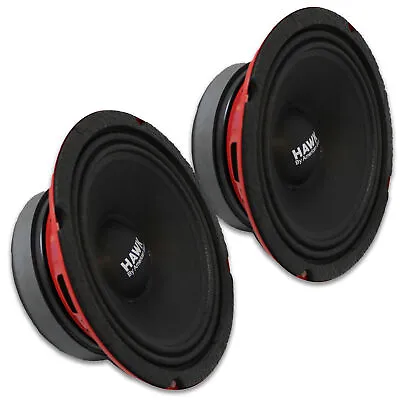 2 X American Bass Hawk 6.5 1000 Watt 4 Ohm Pro Car Audio Midrange Speaker • $69.95