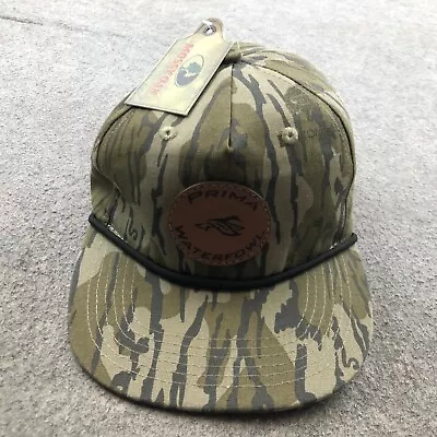 Mossy Oak Hat Adjustable Camouflage Bottom Land Snapback Fishing Logo Mens • $18.98