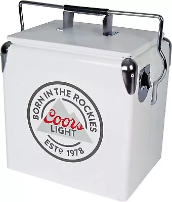 Coors Light Vintage Ice Chest Cooler With Bottle Opener 13 Liter (14 Quart) • $82.99