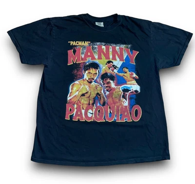 $24.99 • Buy Manny “Pacman” Pacquiao Boxing Retro Rap Tee Tshirt Graphic Print Mens Size XL