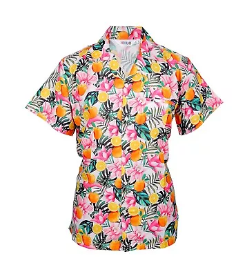 Mens Hawaiian Shirt Stag Beach Hawaii Aloha  Summer Holiday Fancy Orange House • $12.42