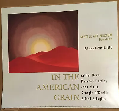 Vintage ~In The American Grain~Seattle Art Museum Exhibition 1996 Poster • $24