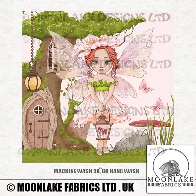 Fairy Tree House Children's Fabric Craft Panels 100% Cotton Or Polyester • £2.45