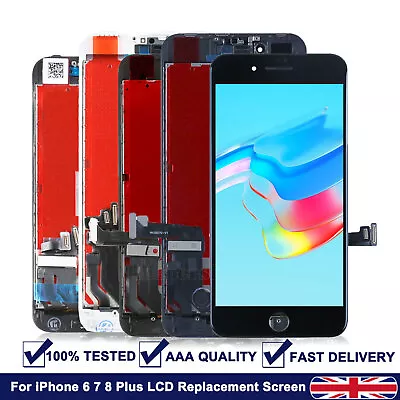 For IPhone 8 7 6S 6 Plus LCD Screen Replacement Display Touch Digitizer Assembly • £10.99