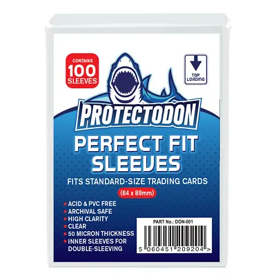 Protectodon Perfect Fit Trading Card Sleeves Clear Standard Size For Pokemon/MTG • £3.99