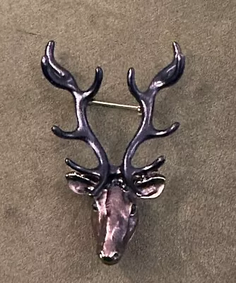 CHRISTMAS HUNTING WILDLIFE REINDEER ANTLERS Deer Elk Buck PIN Brooch New! • $7.59